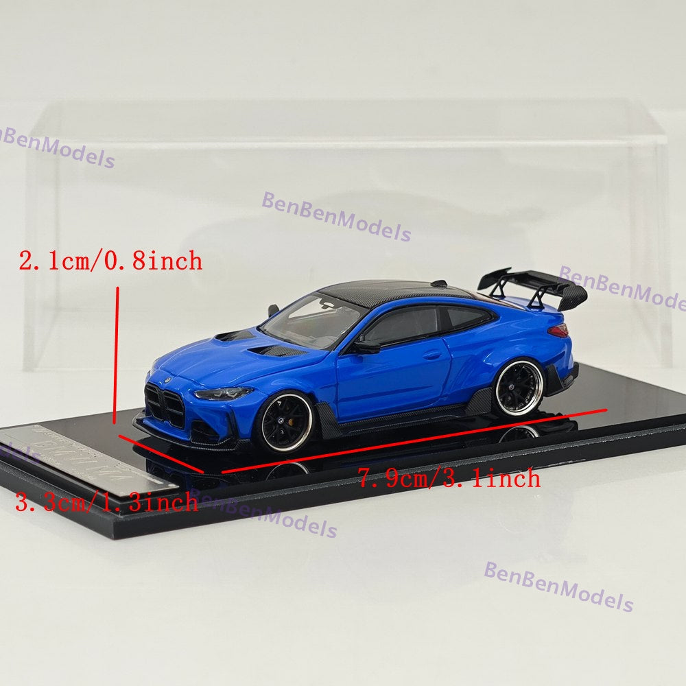 1:64 SW BMW G82 M4 Wide-Body Modified - Portimao Blue Diecast Model Car Limited