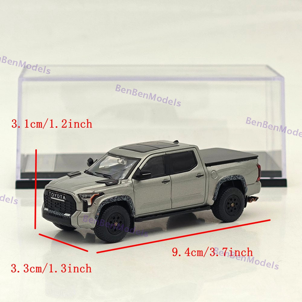 GCD 1/64 Tundra TRD Pro Pickup Truck Silver with accessories KS-064-562 Diecast Model Car Limited Collection