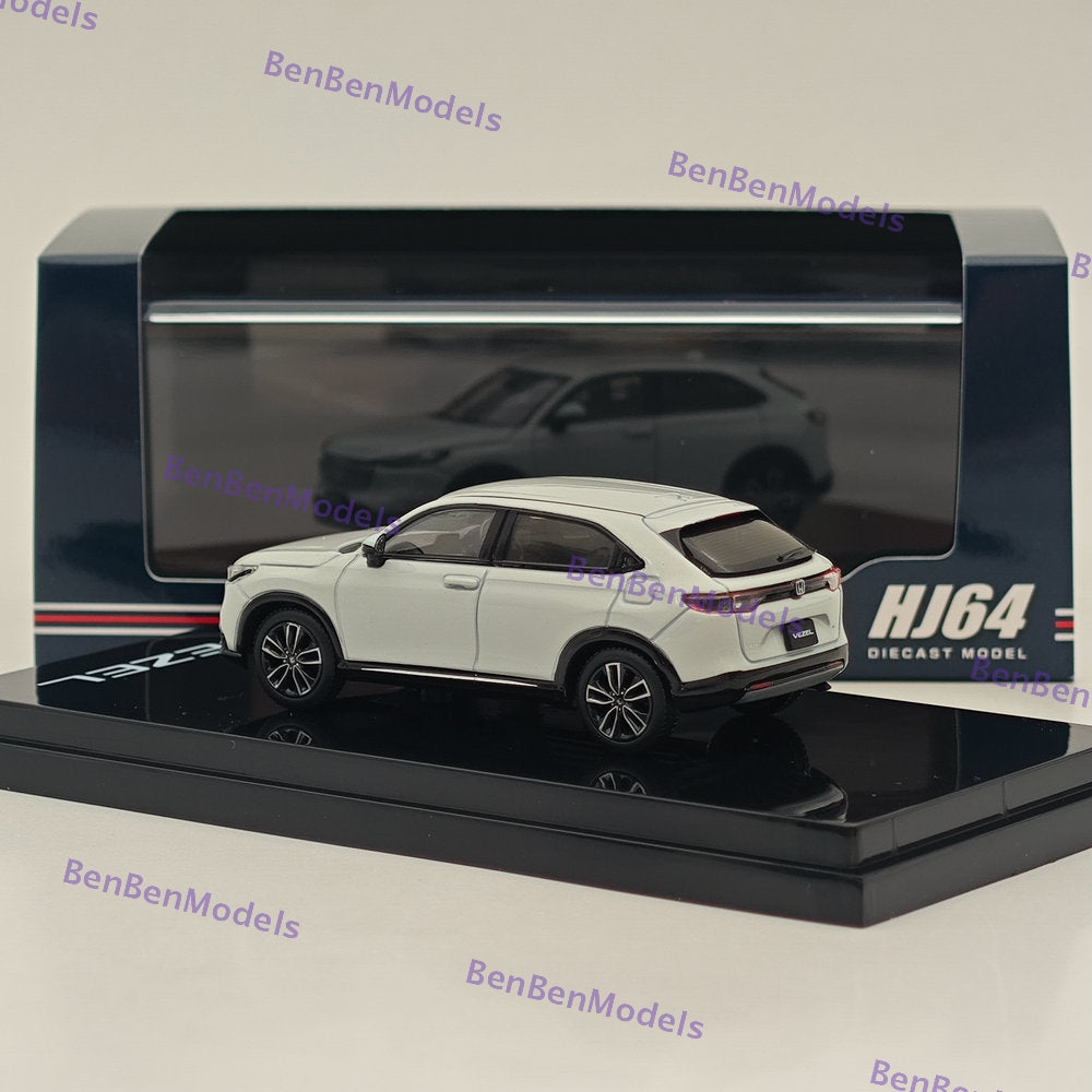 1/64 Hobby Japan VEZEL e: HEV Z Premium Sunlight White Pearl Diecast HJ641071ASW