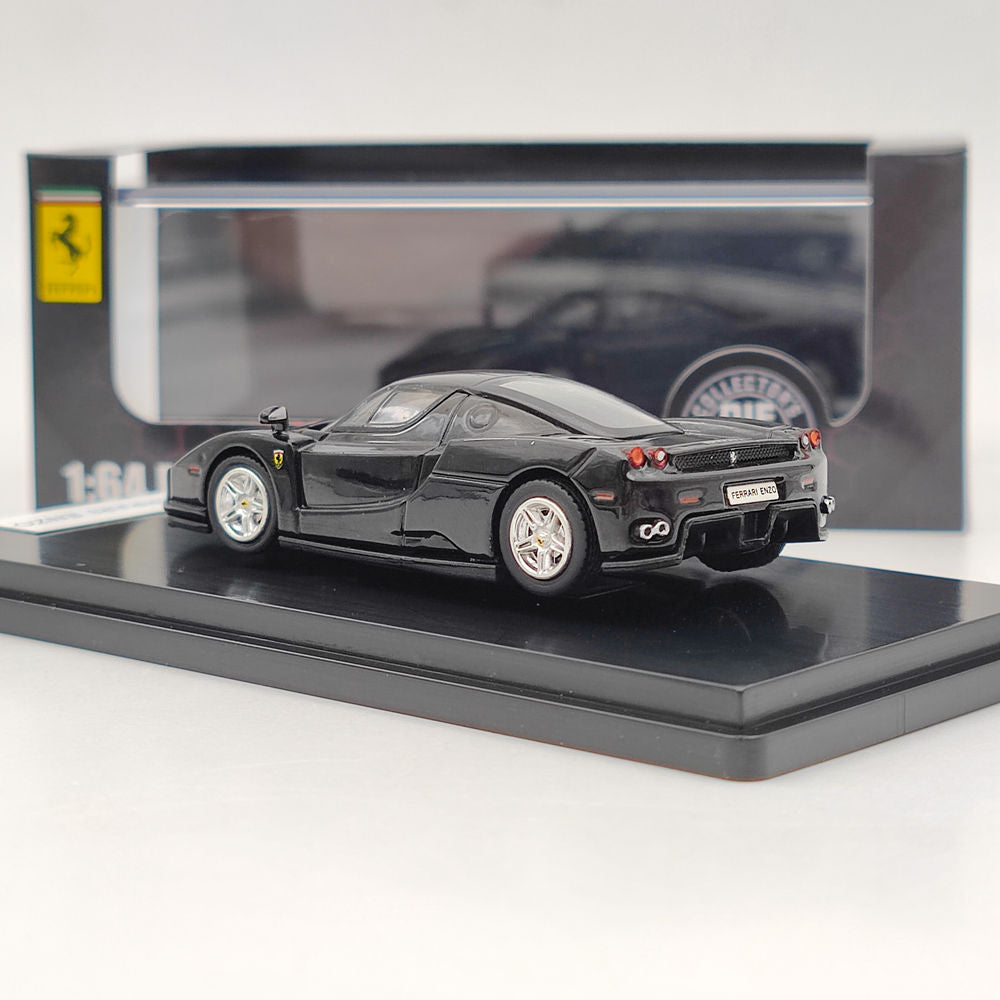 Voiture de sport en métal moulé sous pression Ferrari Enzo (noir) à l'échelle 1/64, modèle de collection, jouets, cadeau