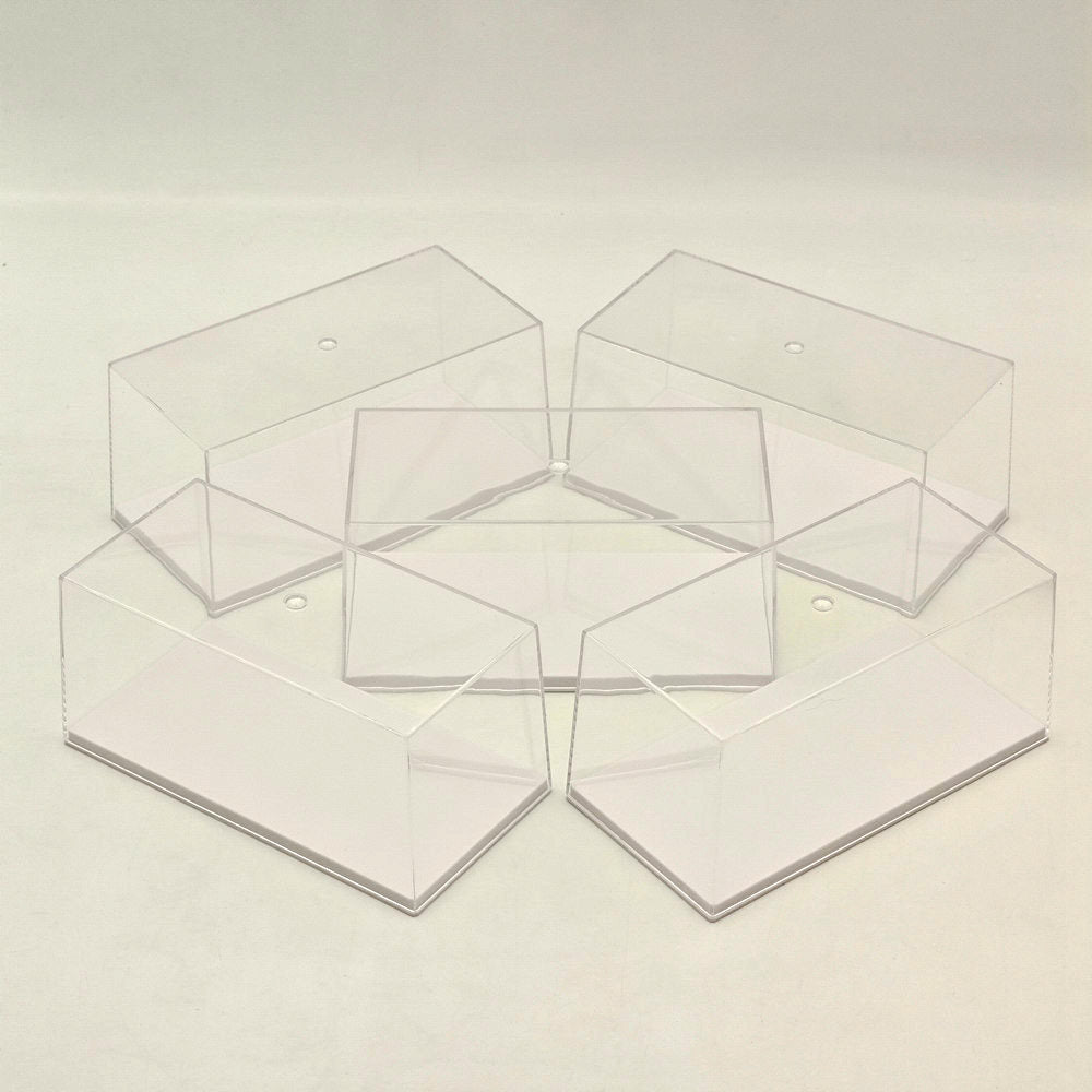 Boîtes en acrylique de 15,3 cm 6 pouces, présentoir de rangement transparent anti-poussière pour modèles de voitures et jouets à l'échelle 1:72, 1:43