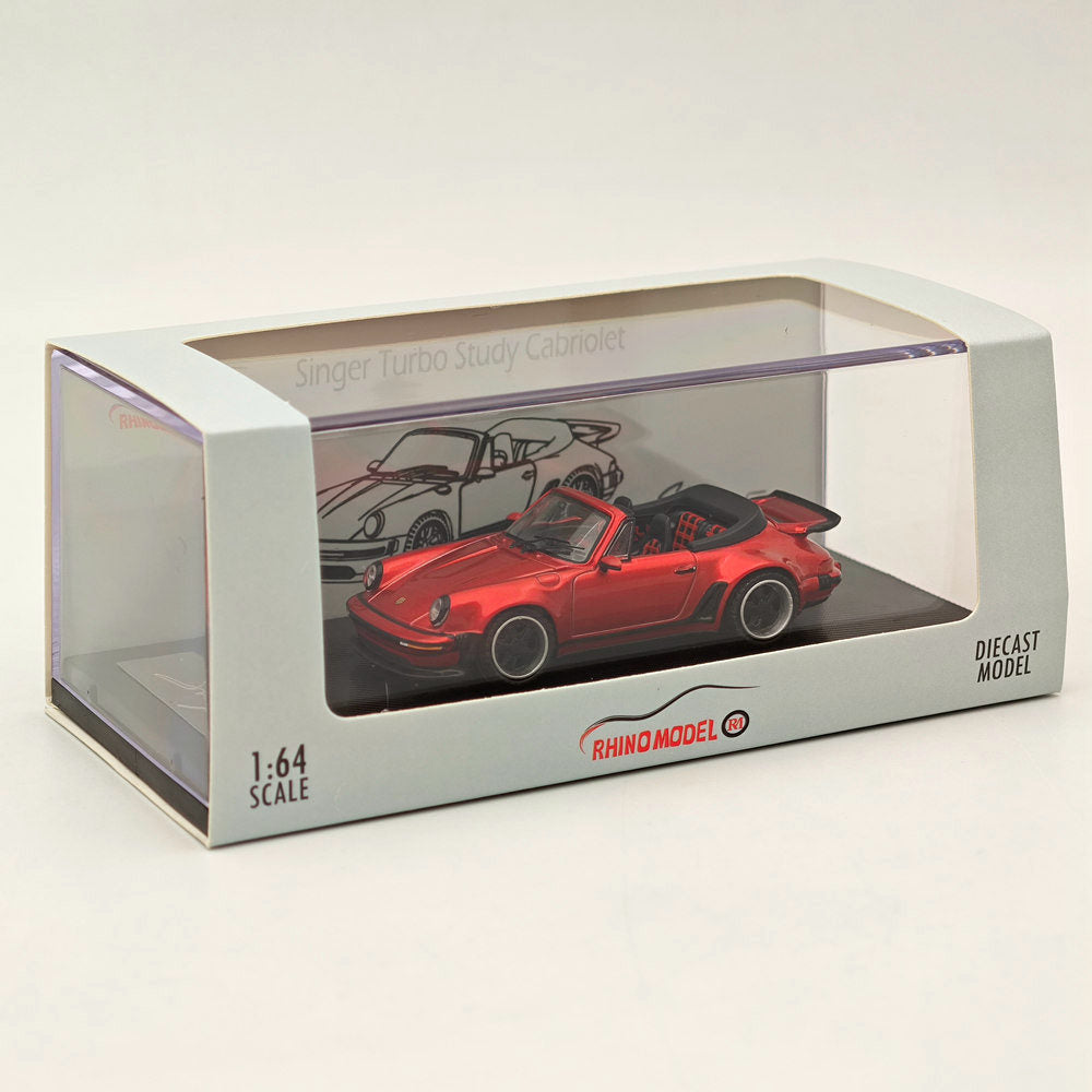 RHINO MODEL RM 1:64 Porsche Singer Turbo Study Cabriolet 930 Jouets moulés sous pression Collection de voitures Cadeaux Édition limitée