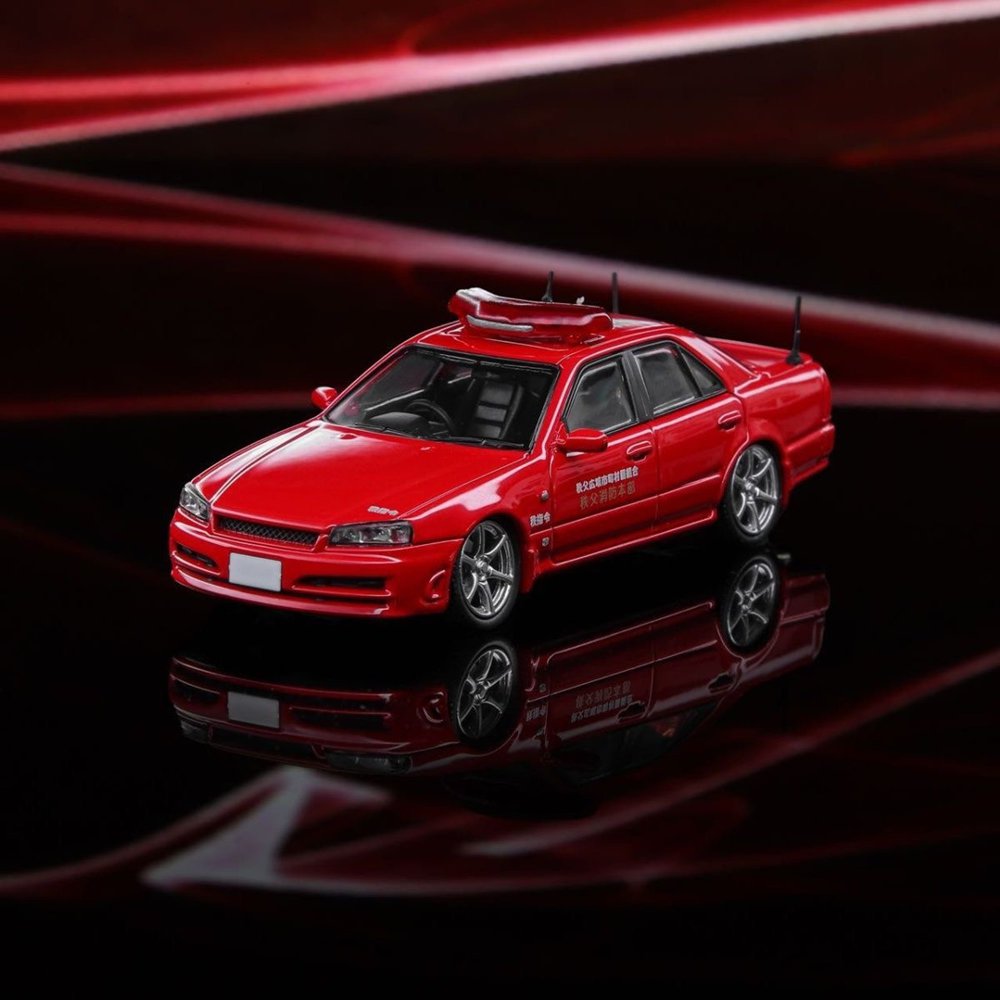 MORTAL 1:64 NISSAN SKYLINE URAS ER34 10th Japan Fire truck/police car Miniature Diecast Toys Car Models Hobby Collection Gifts