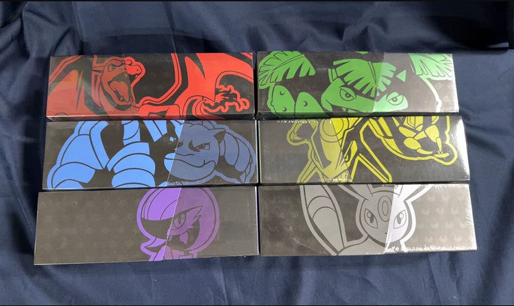 Pokemon Chinese 25th Anniversary 6Pcs Reinforced Boxes Set Charizard Etc Sealed