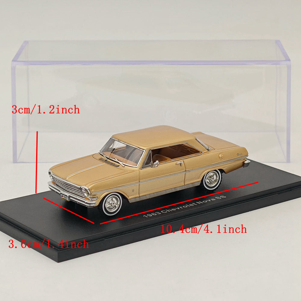 NEO 1/43 1963 Chevrolet Nova SS Gold Resin Models Car Colllection