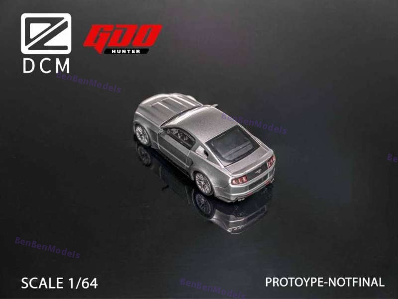 Pre-sale GDO Hunter x DCM 1:64 Mustang 2014 Wild Horse Modified Silver Diecast