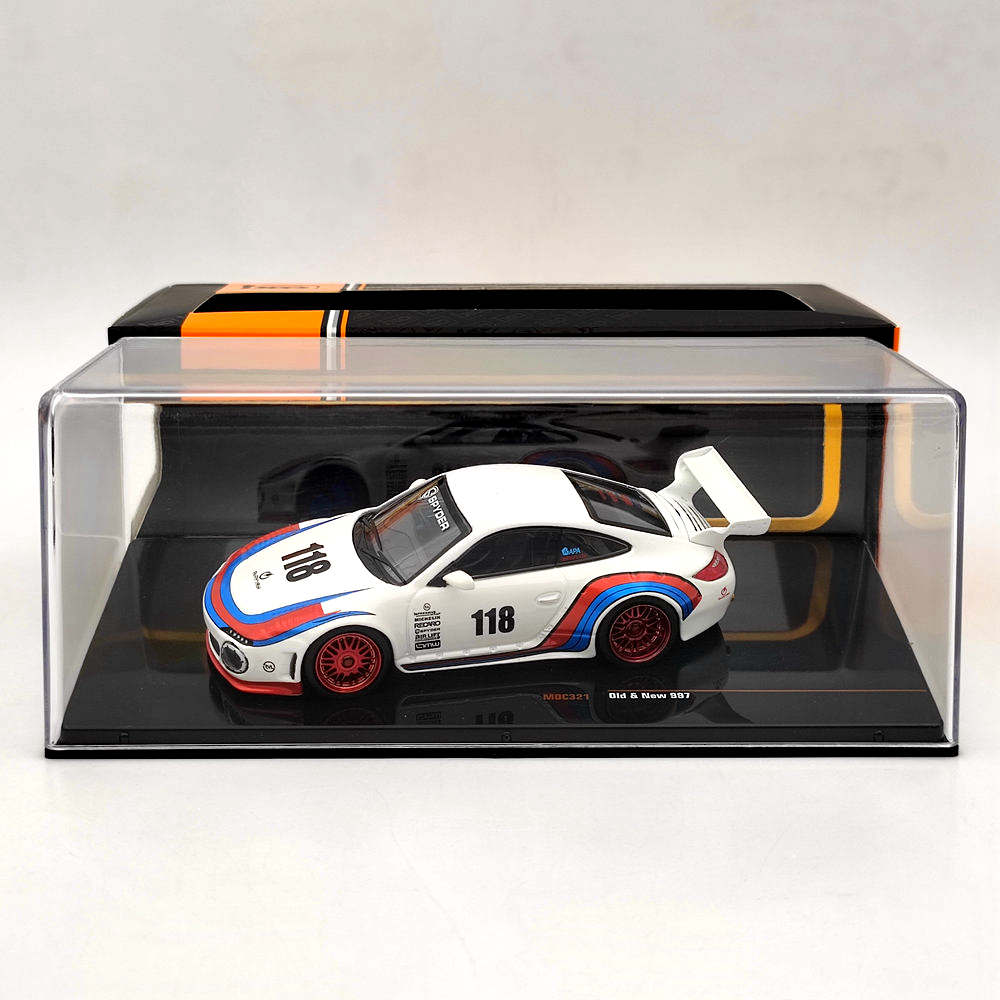 1/43 IXO PORSCHE 911 Spyder #118 OLD AND NEW 997 White MOC321 Diecast Models Car Toys Gift