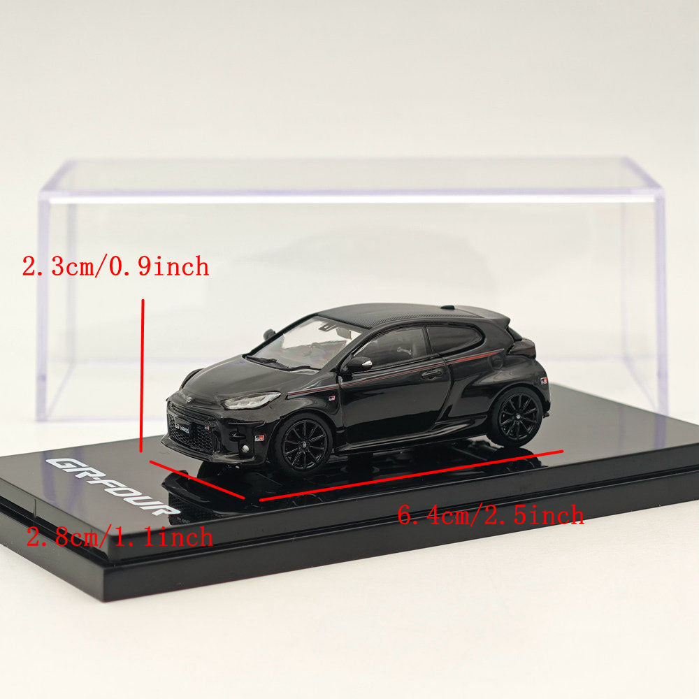 Hobby Japan 1:64 Toyota GR-Four YARIS RZ High performance GR Parts Precious Black Pearl HJ642024GBK Diecast Models Car Collection