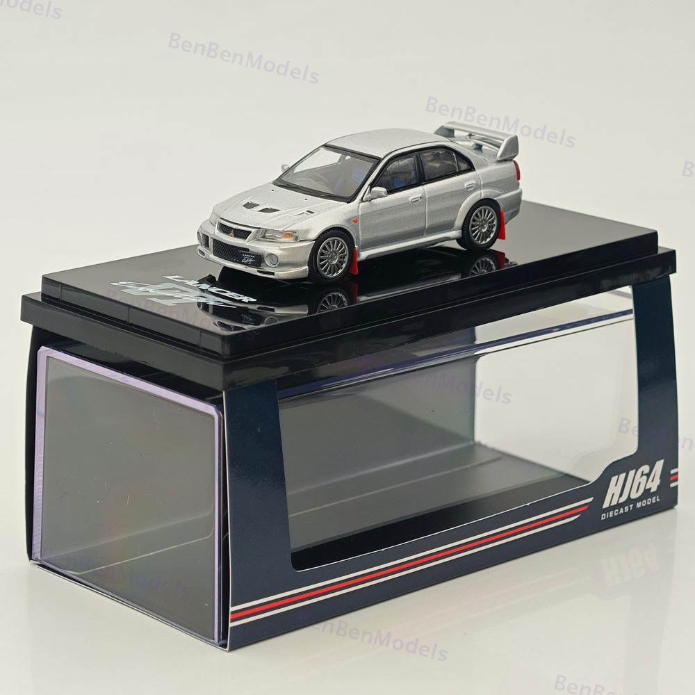 Hobby Japan 1/64 Mitsubishi Lancer GSR Evolution V (CP9A)1999 Silver HJ642033AS