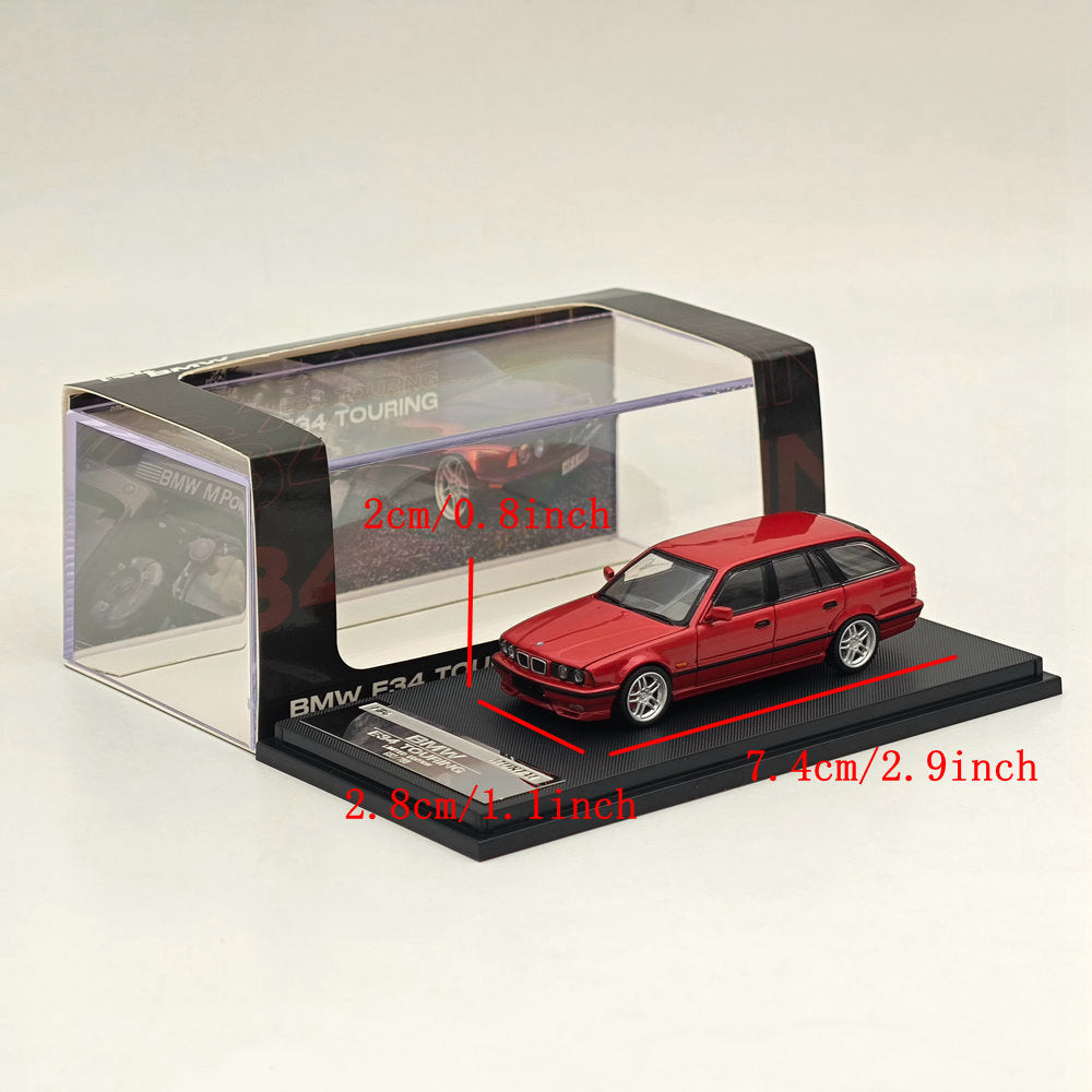 Mortal 1:64 BMW E34 M5 TOURING Wagon Openable Hood Diecast Toys Car Models Hobby Collection Gifts