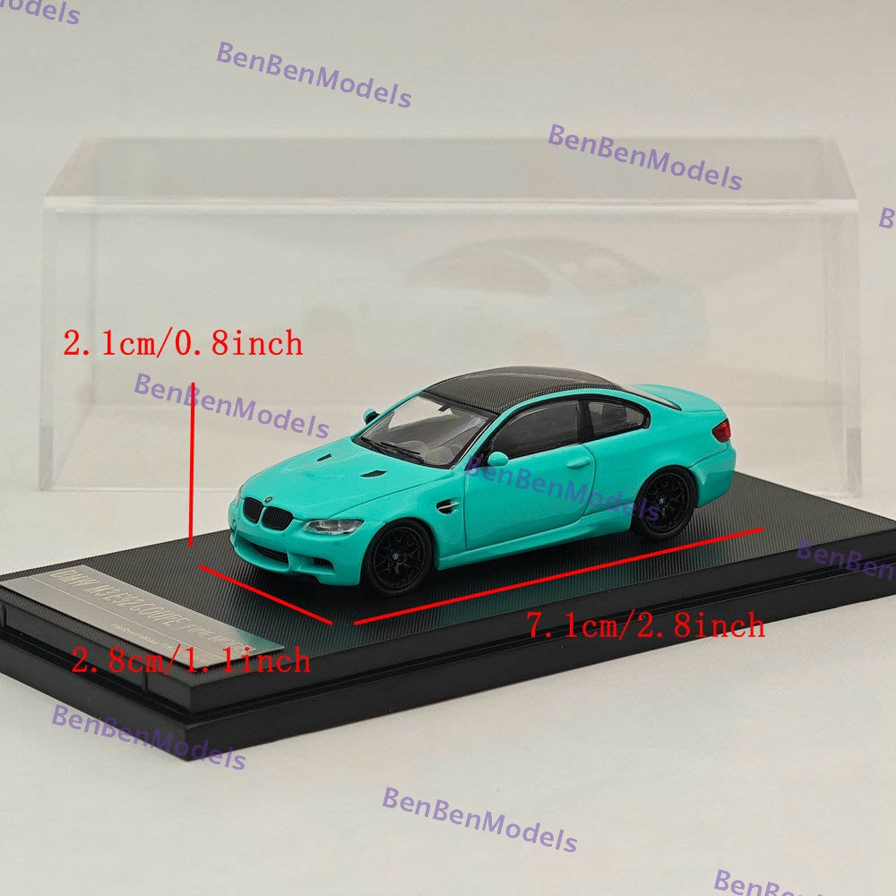 Modèle réduit BMW M3 E92 Coupé Verte, échelle 1/64, moulé sous pression, jouet de collection