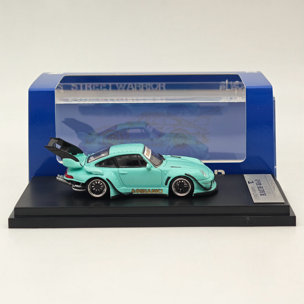 1:64 SW Green Luminous RWB 993 Tomianki Racing Sports Classic Model Diecast