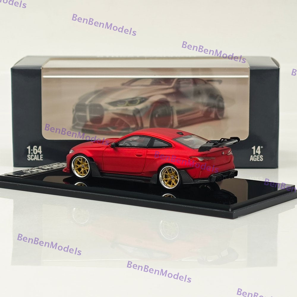 1:64 SW BMW M4 G82 Sports Model Limited 499 Red Diecast Model Car Miniature