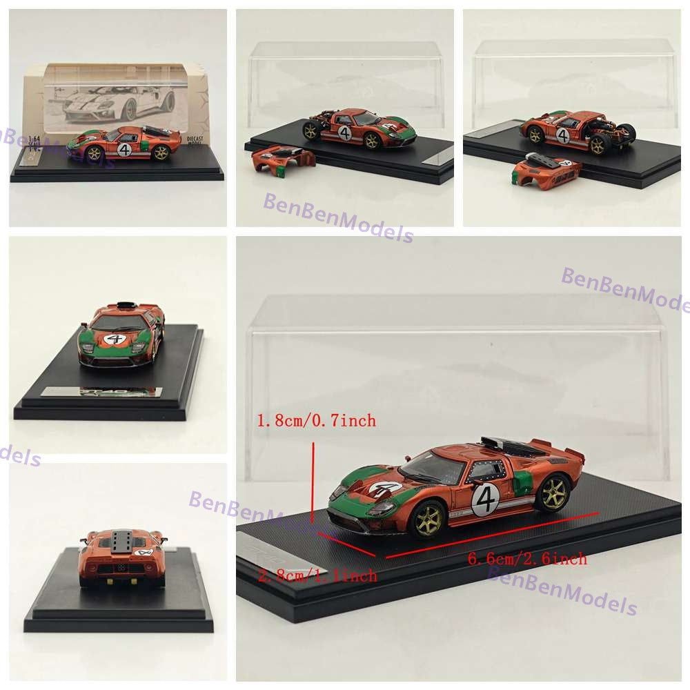 RM 1:64 GT40 Hood Magnetic Limited Edition Alloy Car Model - Two Styles