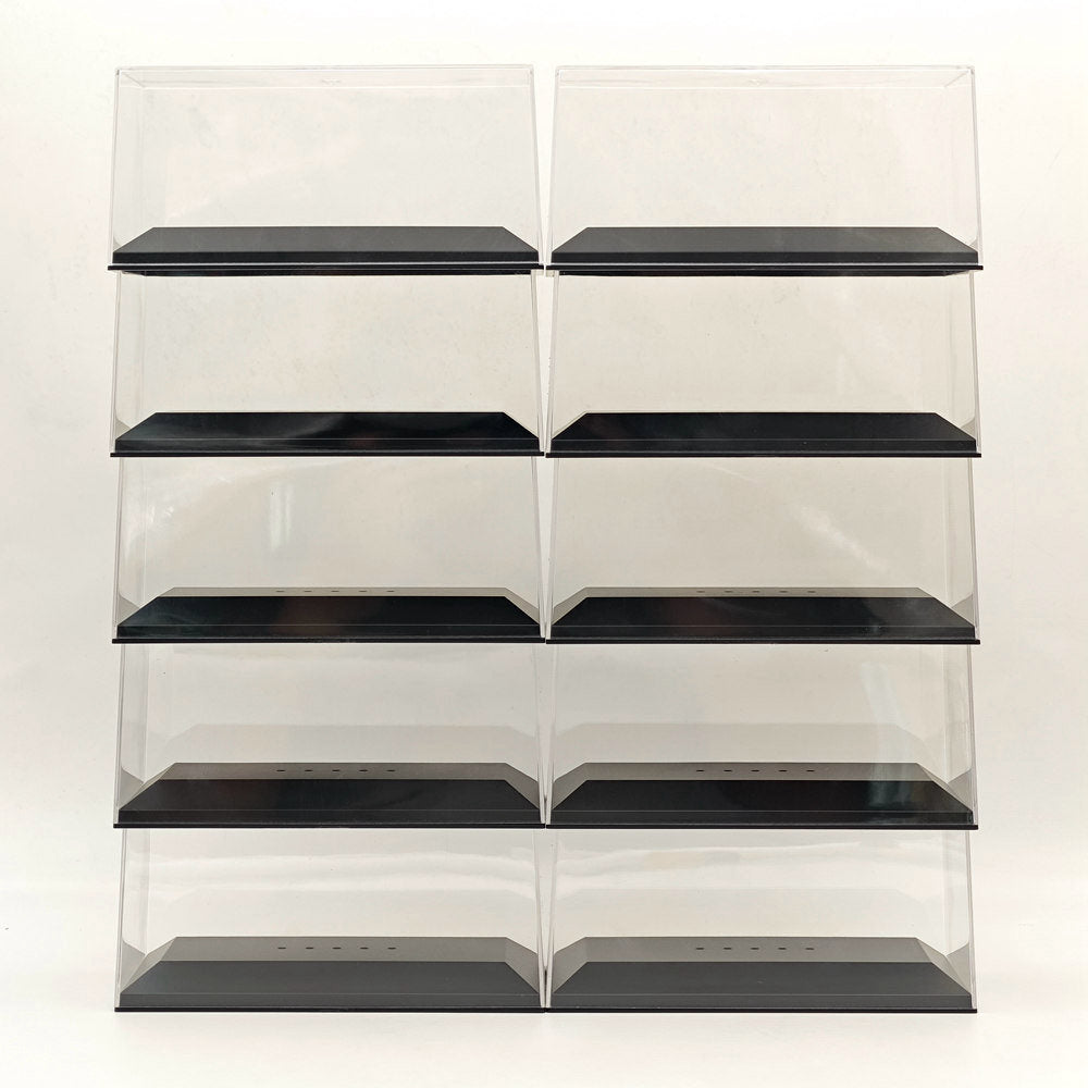 Boîtes en acrylique de 15,3 cm 6 pouces, présentoir de rangement transparent anti-poussière pour modèles de voitures et jouets à l'échelle 1:72, 1:43