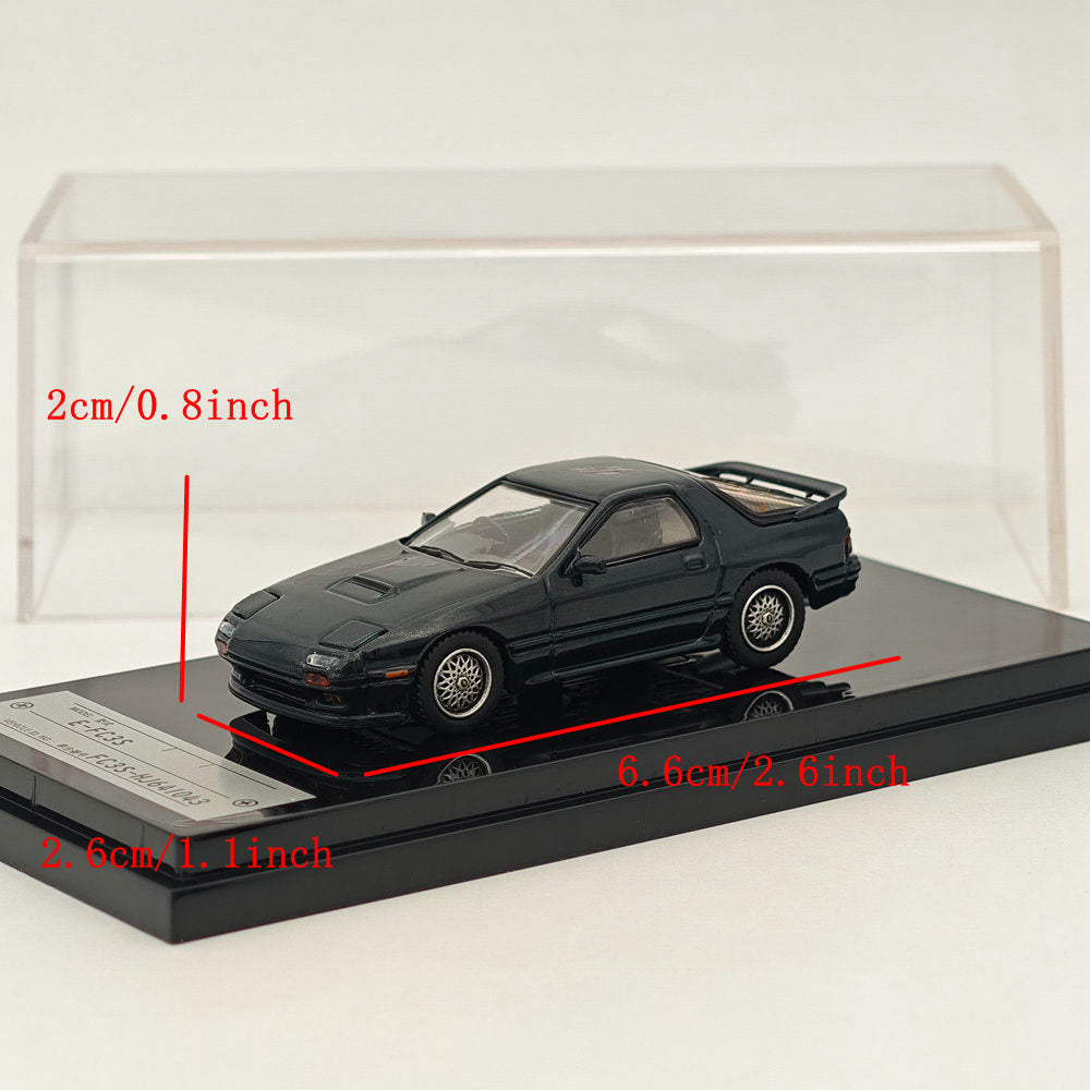 Hobby Japan 1:64 Mazda RX-7 (FC3S) Infini Shade Green HJ641043FGR Modèles moulés sous pression Collection de voitures