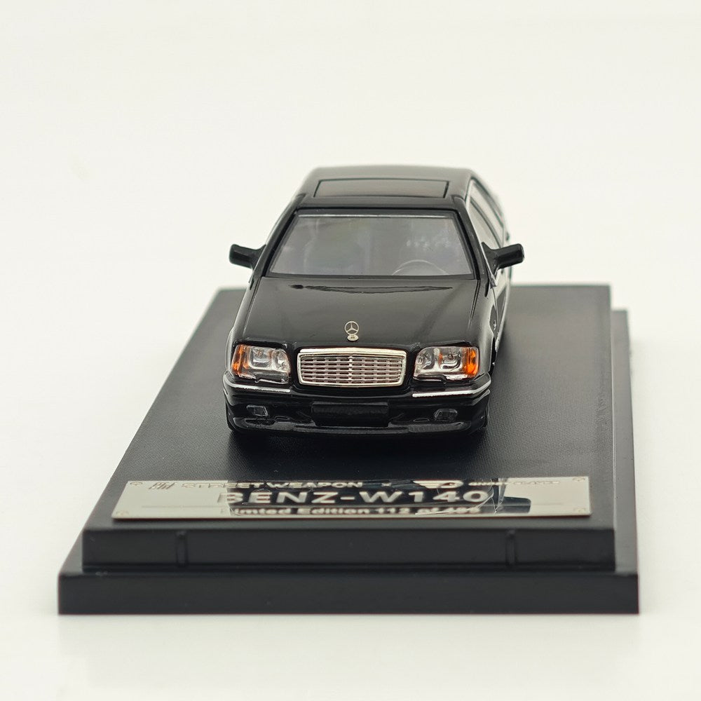 1/64 SW Benz S600 W140 Tiger Head Running S-Class Original Wheels Diecast Model