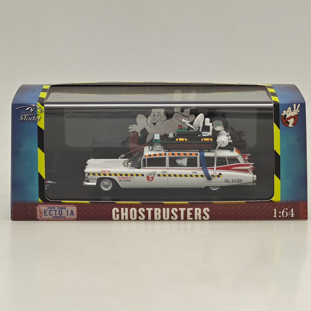1/64 YS Cadillac Ghostbusters ECTO-1A Diecast Model Car Miniature Collection