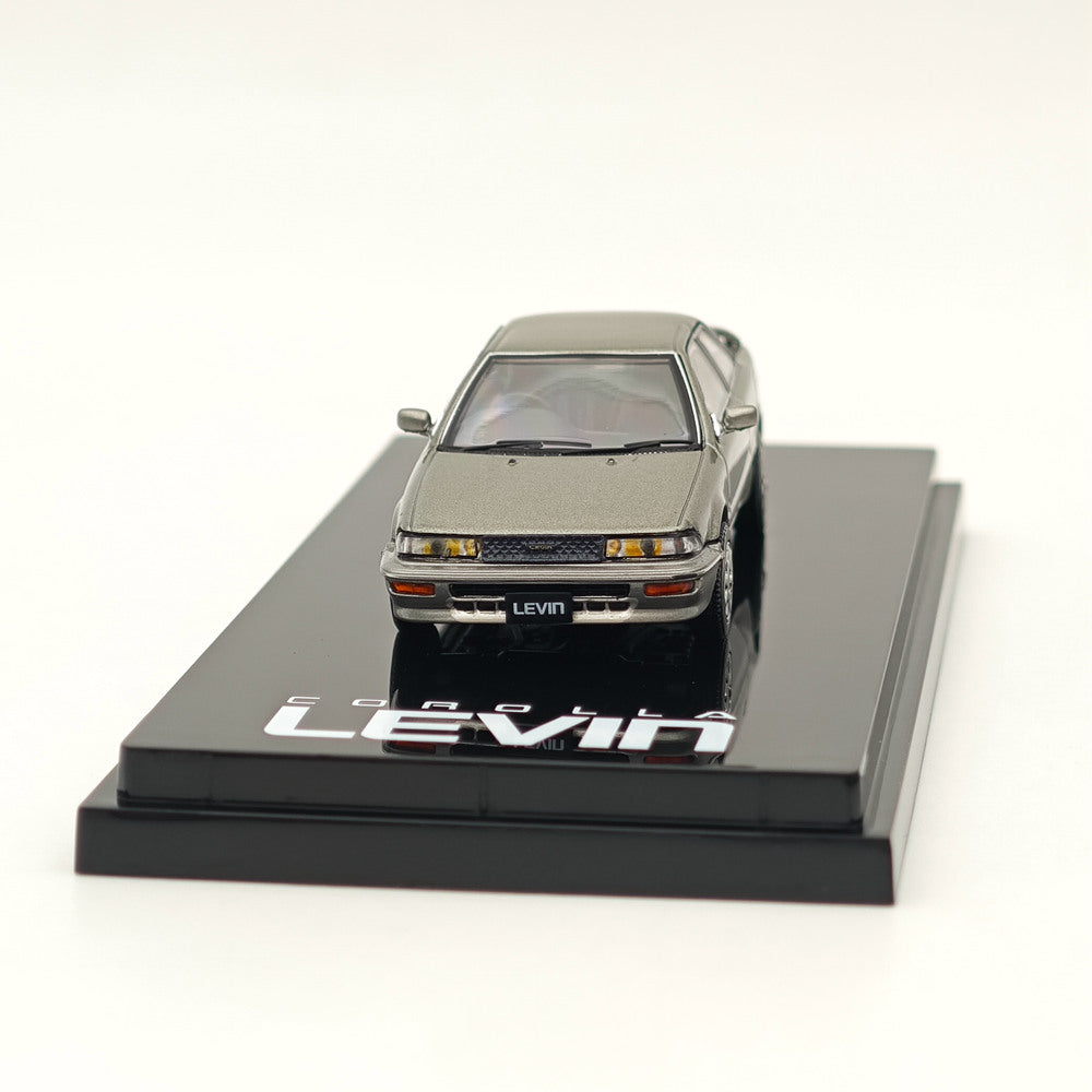 Modèle réduit de voiture moulée sous pression Toyota COROLLA LEVIN GT APEX AE92 grisâtre Hobby Japan 1/64