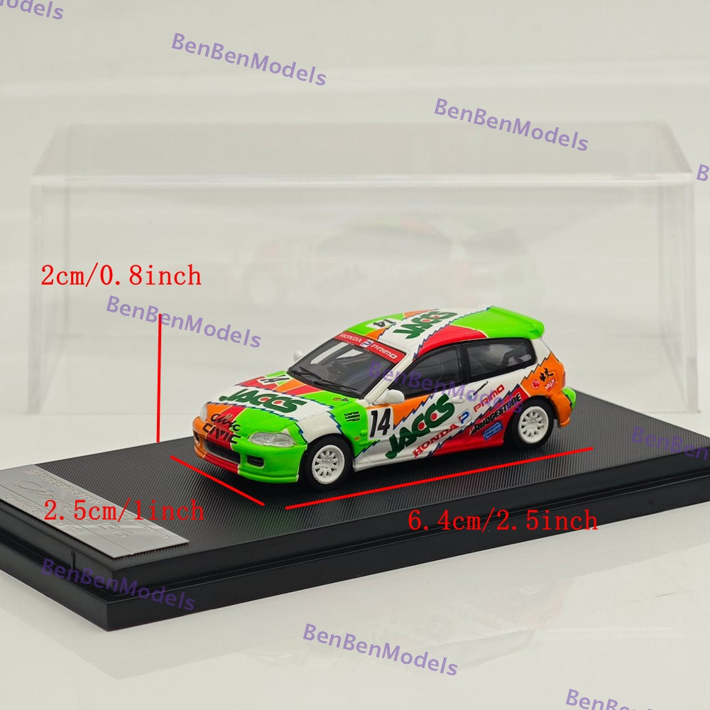 1:64 SW Civic EG6 JACCS Livery #14 Diecast Model Limited 499 Collectible Car
