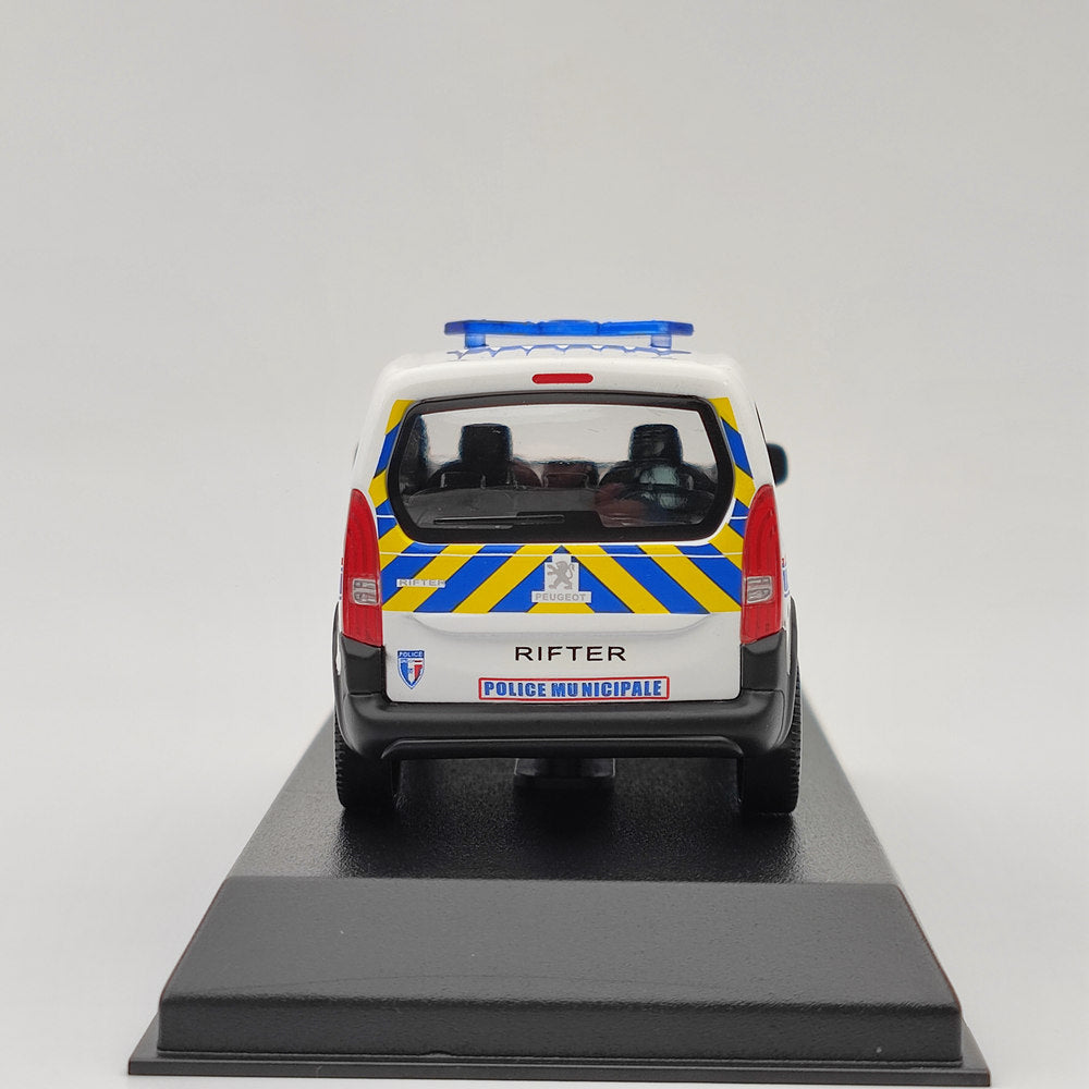 Norev – Peugeot Rifter Van moulé sous pression, modèle de voiture de Police, Collection de cadeaux de noël, 1/43