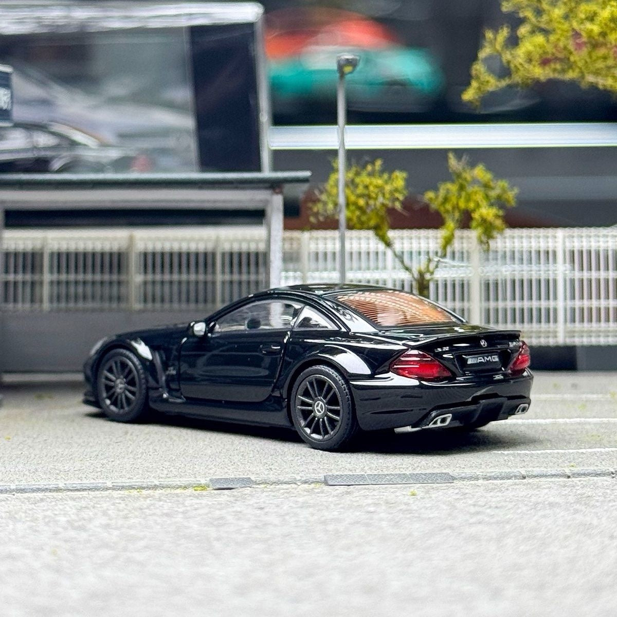 GUM 1:64 Mercedes Benz SL65 AMG Black Series 5th R230 Alloy Car Model Collection Gift Diecast