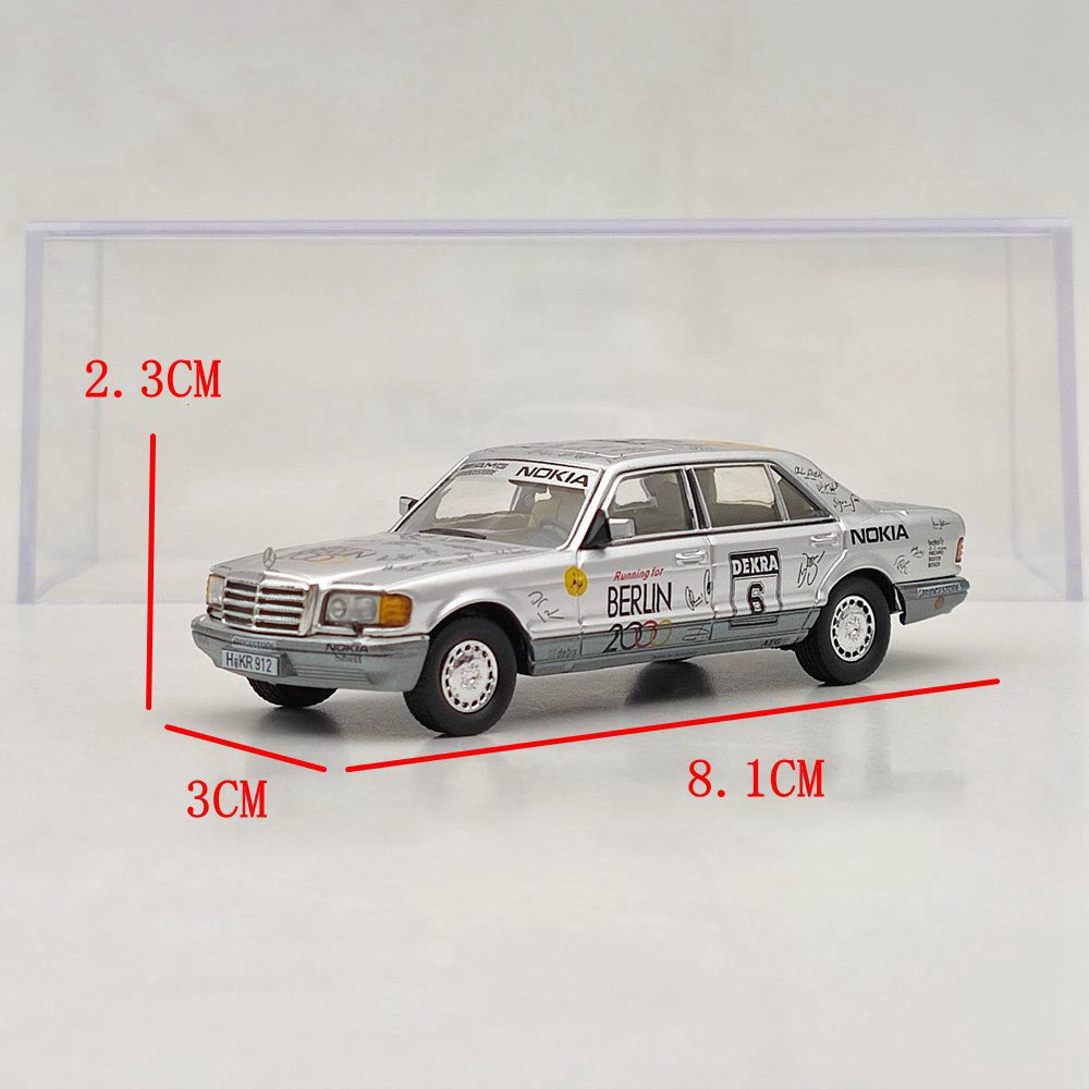 Master 1:64 Mercedes-Benz 190E Berlin Bear 2000 Lowride Diecast Toys Car Models Miniature Vehicle Hobby Collection Gifts