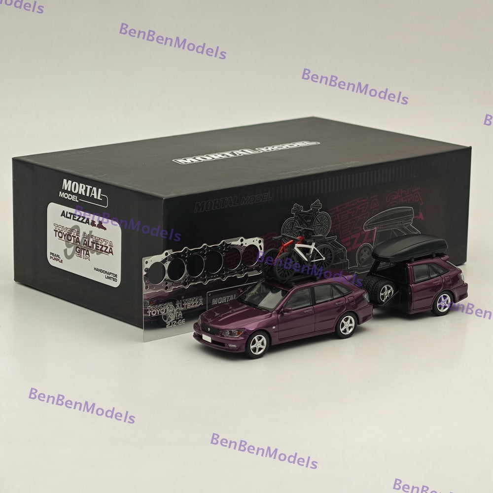 Mortal Masterpiece 2025 HEC Beijing Auto Model Expo Official 1:64 Diecast Toyota Altezza Gita Lexus IS200 Comes with trailer