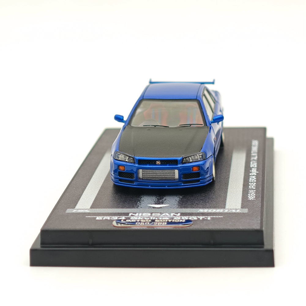 MORTAL 1:64 NISSAN SKYLINE ER34 Skyline 25GT-t Jouets miniatures moulés sous pression Modèles de voitures Collection de loisirs Cadeaux TOUT EN TUNING 2024