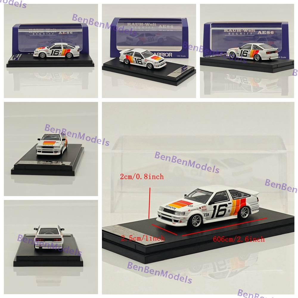 Street Weapon 1:64 JDM AE86 Levin RWB Widebody Sports Diecast Model Cars Limited