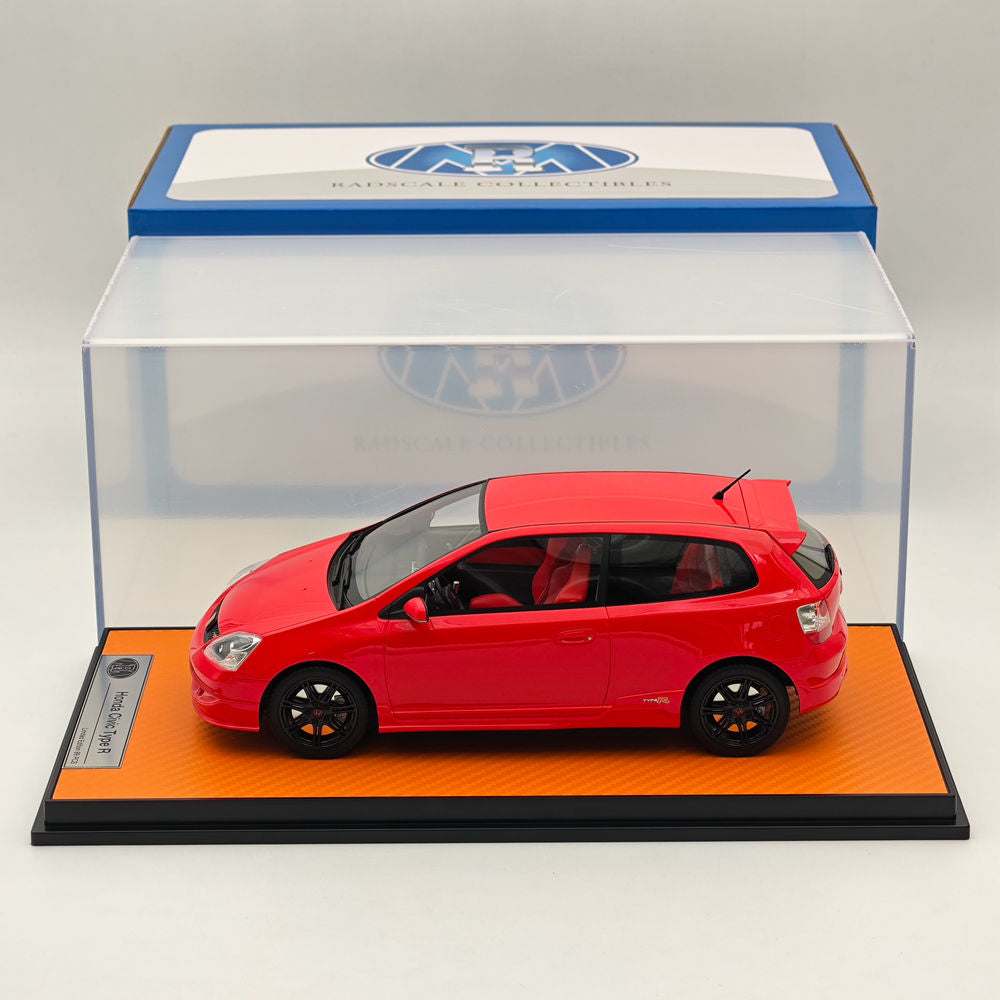 RAM Collectibles 1/18 Honda Civic Ep3 Type R Championship 2004 Rouge RM-0016 Modèle de voiture en résine Collection limitée