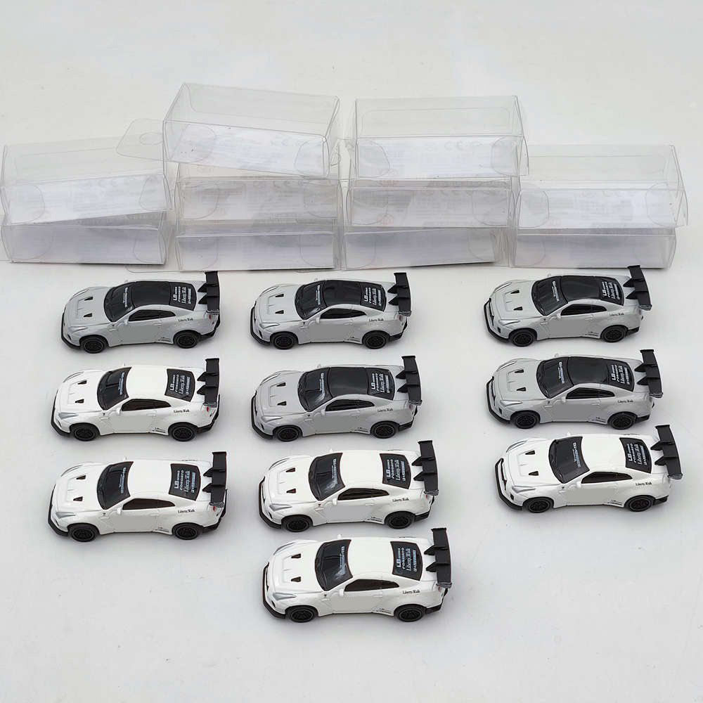5PCS/10PCS SUM 1:87 GTR 34 Liberty Walk Diecast Models Toys Car Collection Auto Gifts