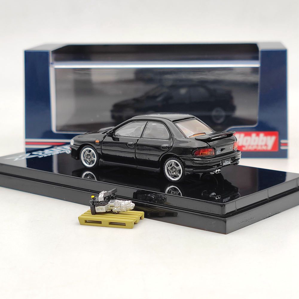 Hobby Japan 1:64 Subaru Impreza WRX GC8 1992 w/Engine Display Model HJ642013ABK Diecast Toys Car Limited Collection