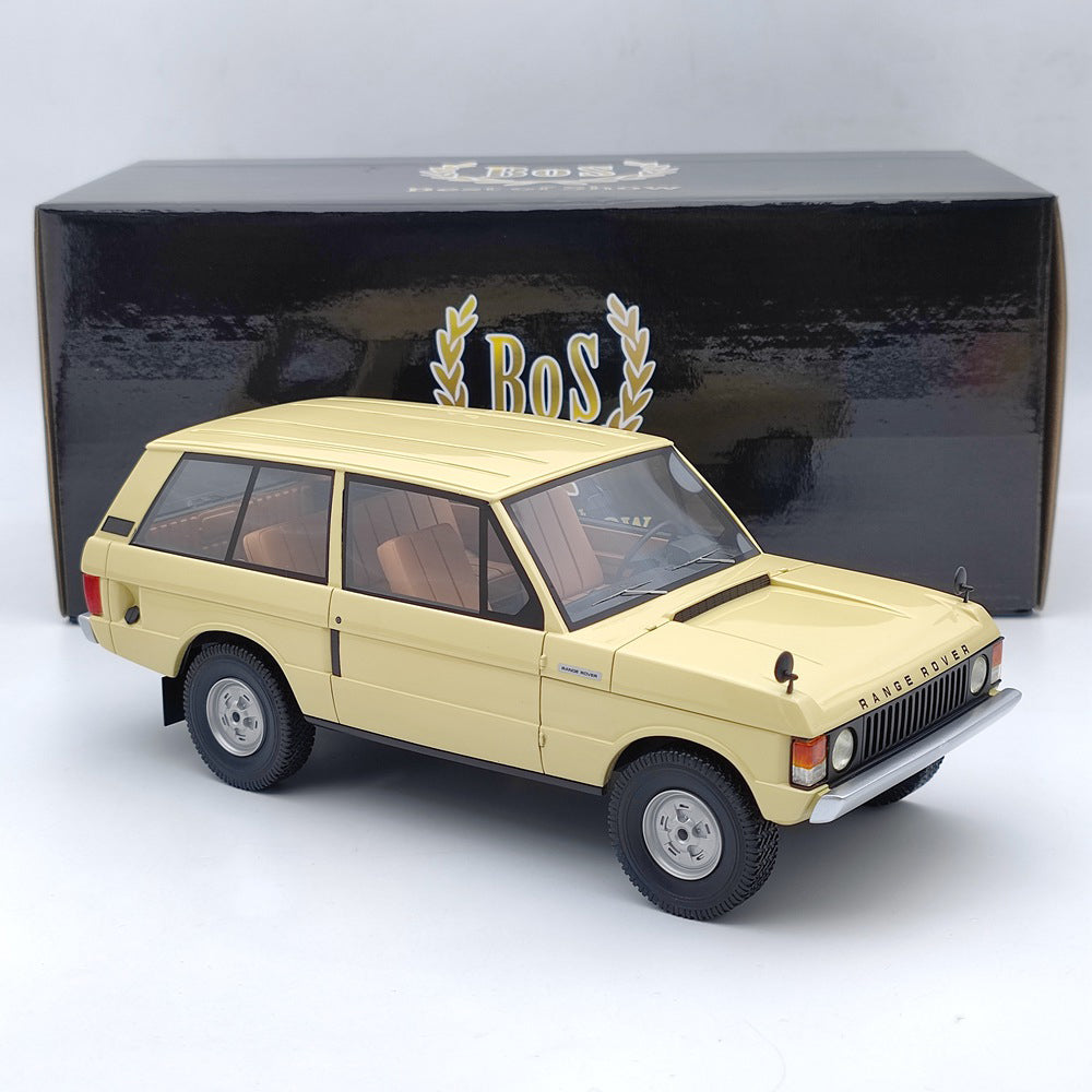 BOS 1/18 1970 LAND ROVER RANGE ROVER Suffixe A beige BOS166 Modèle de voiture en résine Collection limitée Cadeau