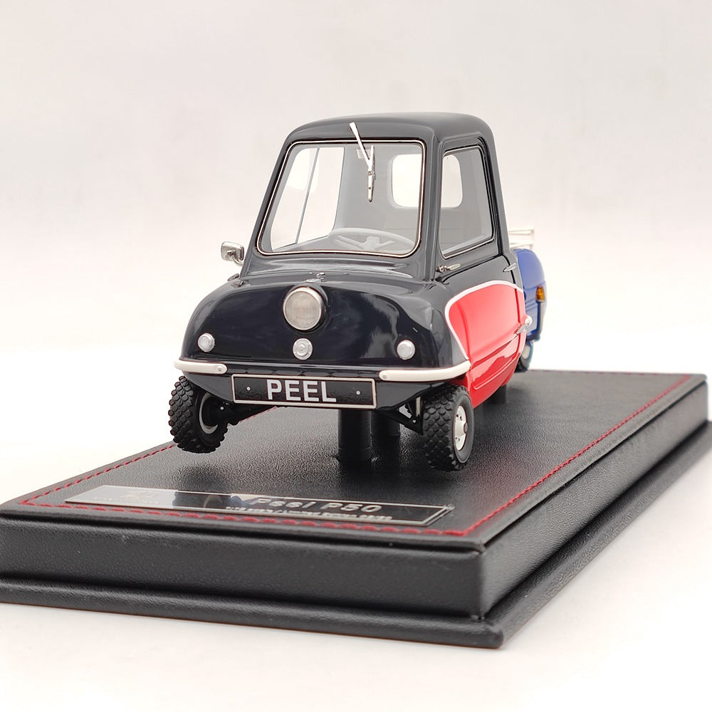 Super Unit Model 1/18 PEEL P50 avec remorque Pav 1964 Voiture en résine Limited Noir/Rouge Jouet Cadeau