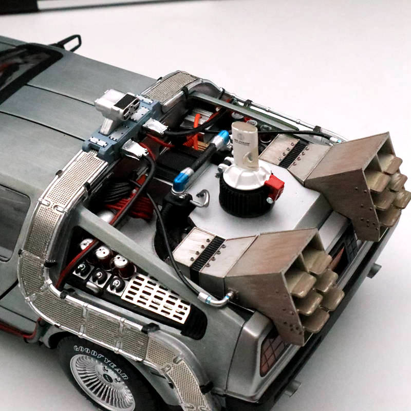 Hot Wheels 1/18 Super Elite Retour vers le futur Time Machine BLY44 Édition ultime Modèles de voitures Jouets moulés sous pression Loisirs Collection Cadeaux