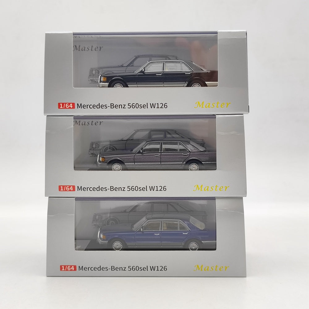Master 1:64 Mercedes-Benz S560SEL W126 Diecast Toys Car Models Collection Gifts
