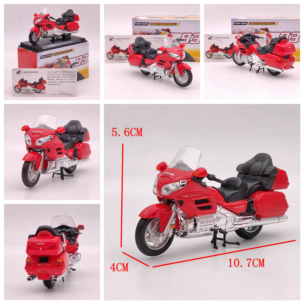 Modèle de moto moulé sous pression Honda CB750/Valkyrie/VFR750R/GORILLA/Goldwing/RC213V 1/24