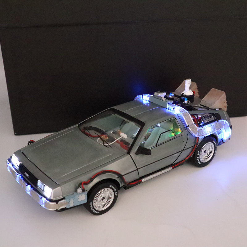 Hot Wheels 1/18 Super Elite Retour vers le futur Time Machine BLY44 Édition ultime Modèles de voitures Jouets moulés sous pression Loisirs Collection Cadeaux