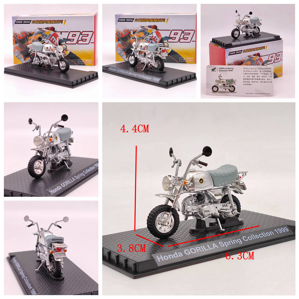 Modèle de moto moulé sous pression Honda CB750/Valkyrie/VFR750R/GORILLA/Goldwing/RC213V 1/24