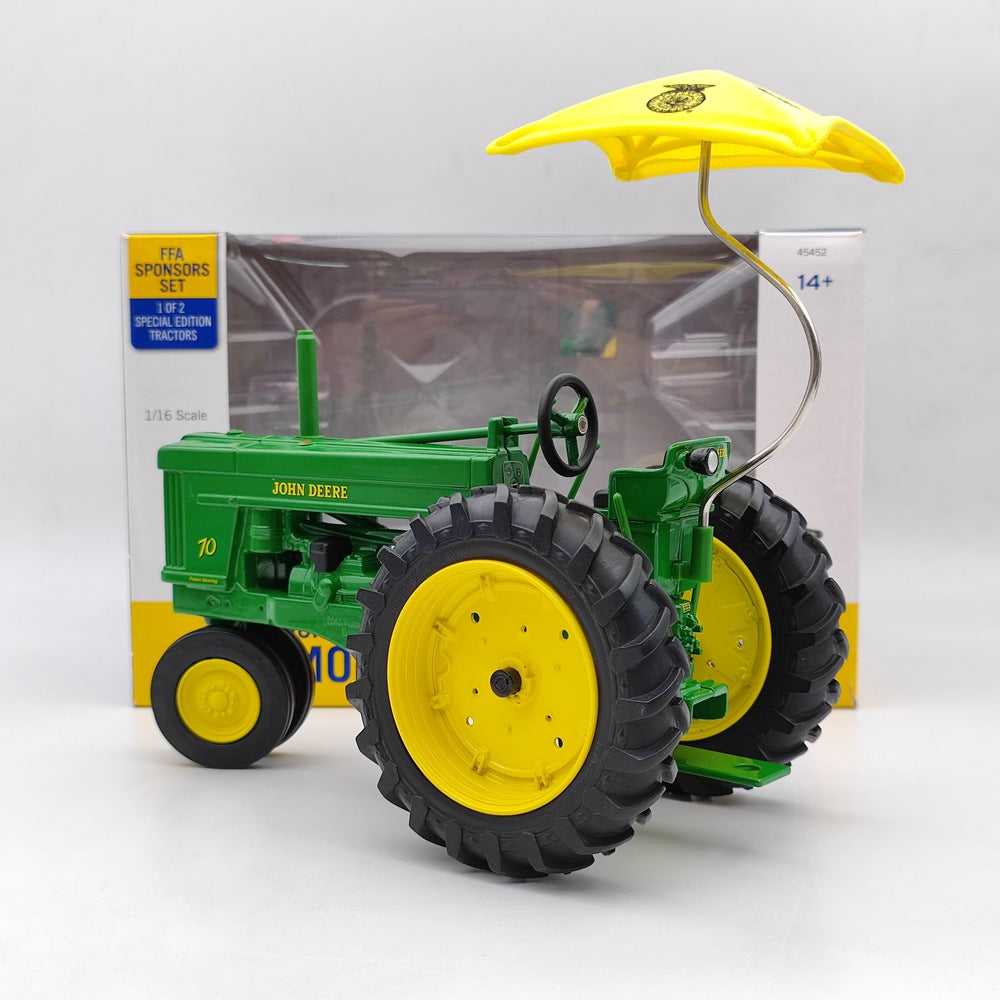 Tracteur John Deere moulé sous pression modèle 70 à l'échelle 1/16 ERTL avec parapluie FFA Édition spéciale cadeau