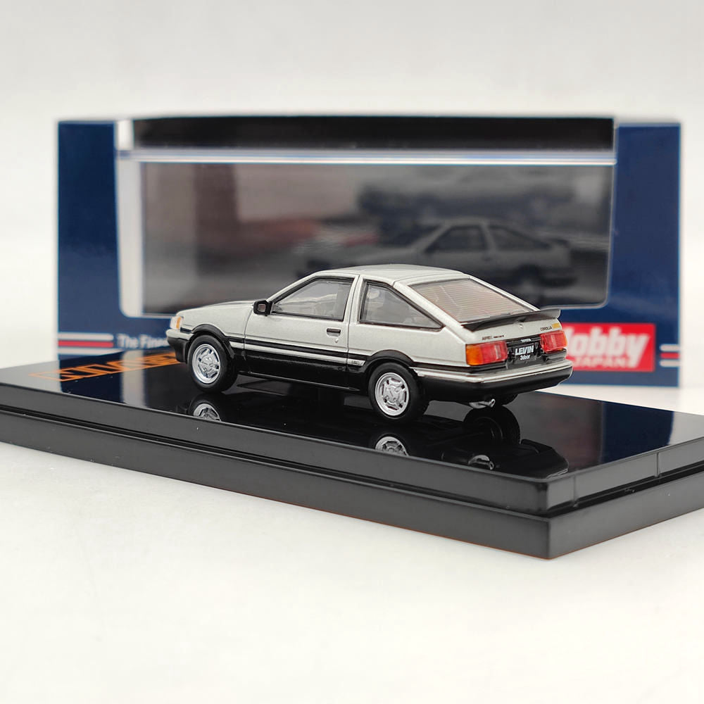 1/64 Hobby Japan TOYOTA COROLLA LEVIN AE86 3Door GT APEX 1983 Argent HJ641037ASK Modèle moulé sous pression Jouets Voiture Collection limitée Cadeau
