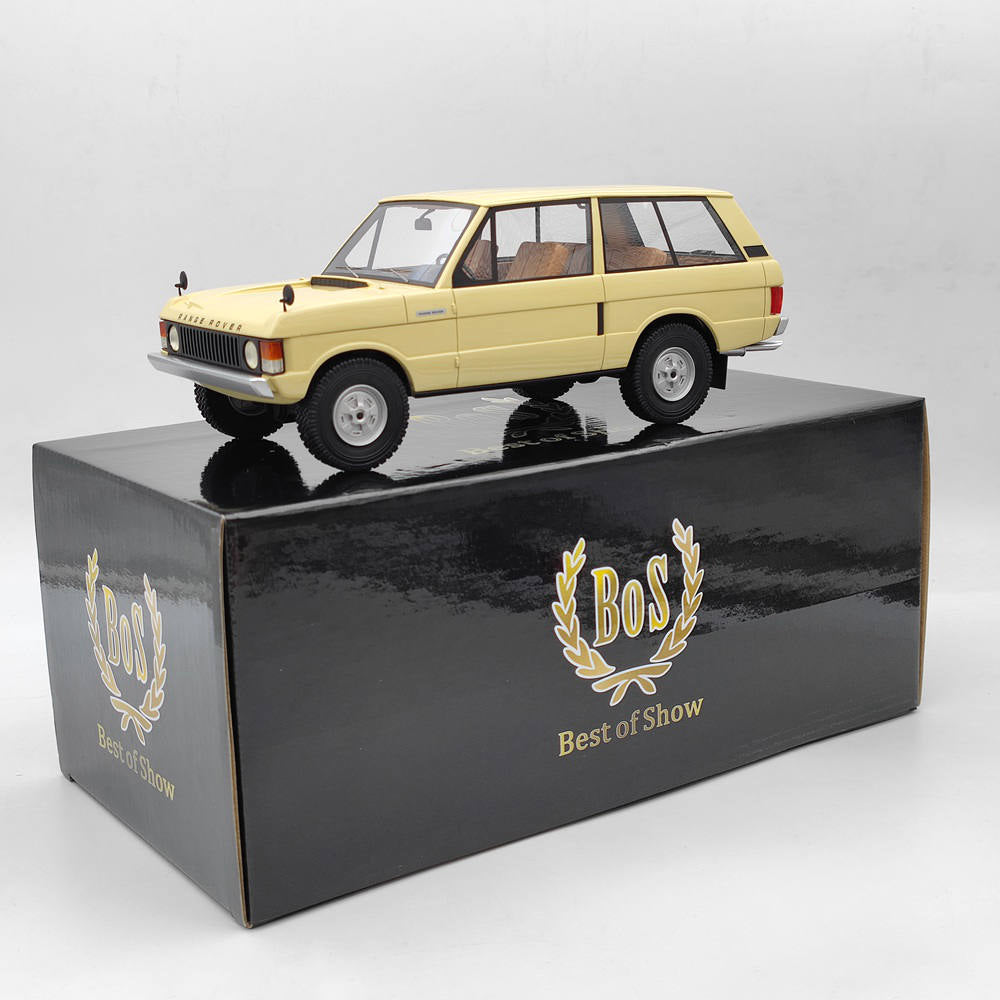 BOS 1/18 1970 LAND ROVER RANGE ROVER Suffixe A beige BOS166 Modèle de voiture en résine Collection limitée Cadeau