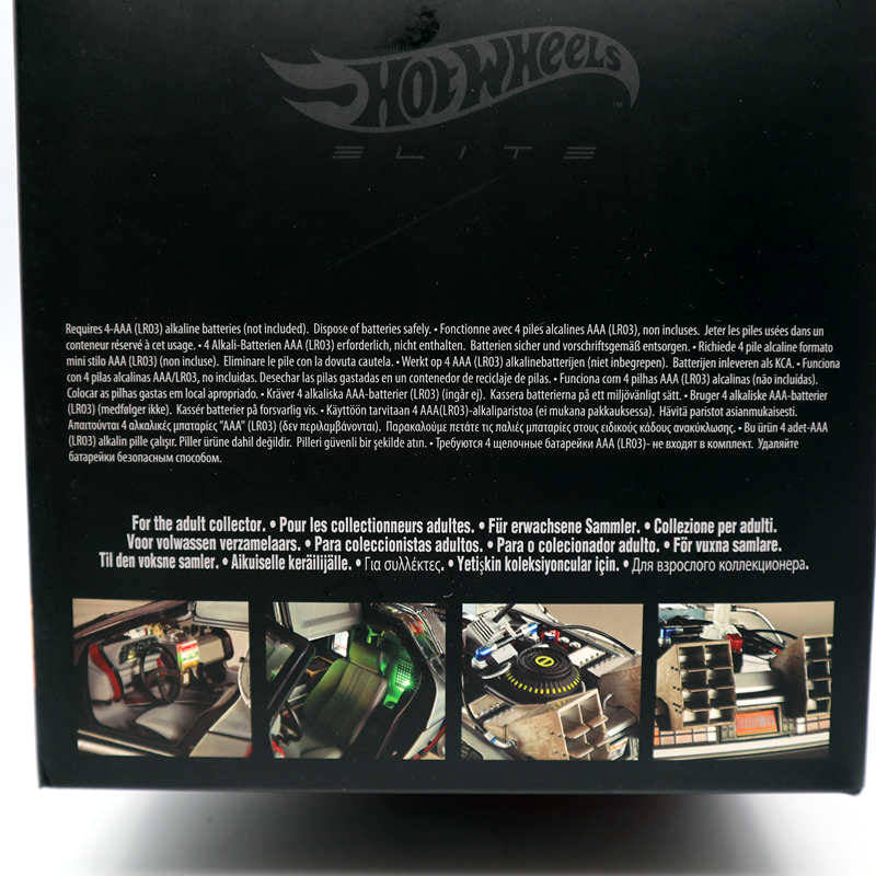 Hot Wheels 1/18 Super Elite Retour vers le futur Time Machine BLY44 Édition ultime Modèles de voitures Jouets moulés sous pression Loisirs Collection Cadeaux
