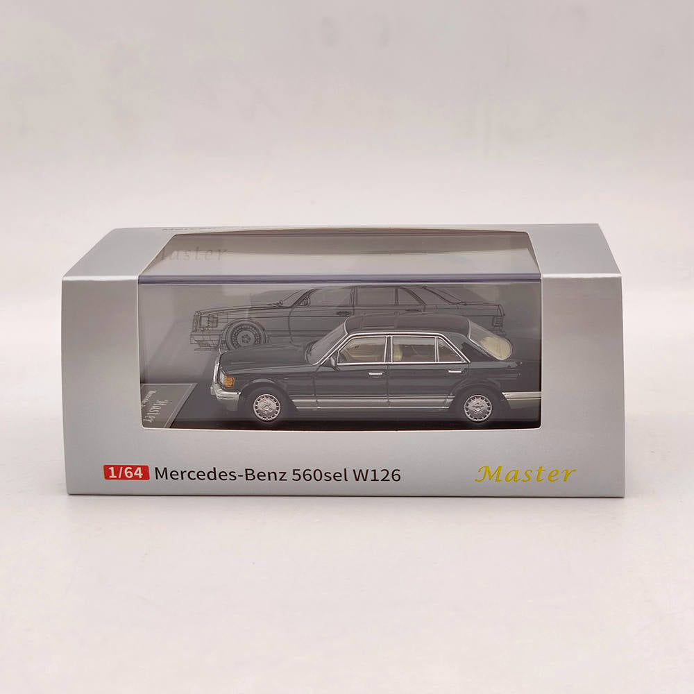 Master 1:64 Mercedes-Benz S560SEL W126 Diecast Toys Car Models Collection Gifts