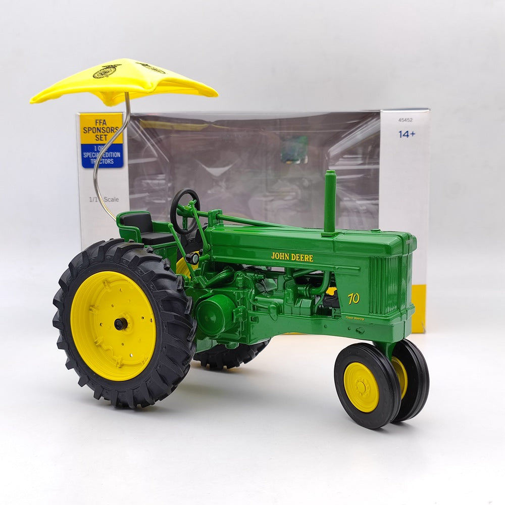 Tracteur John Deere moulé sous pression modèle 70 à l'échelle 1/16 ERTL avec parapluie FFA Édition spéciale cadeau