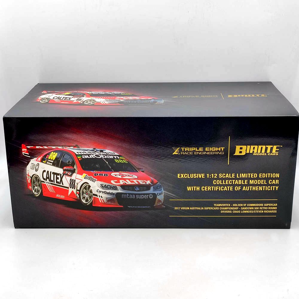 1:12 Holden VF Commodore Team Vortex 2017 Sandown 500 Retro Round B12H17S RÉSINE JOUETS VOITURE CADEAU