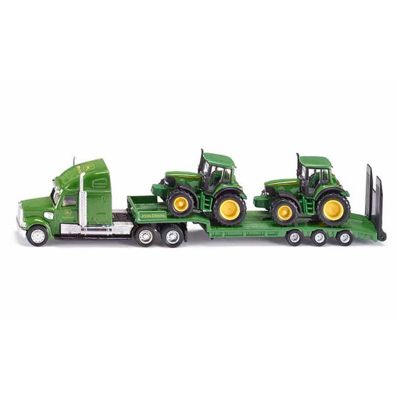 1:87 Siku 1837/1805 Farmer Low Loader With 2 John Deere Tractors Truck New Holland Trailer Diecast Toys Cars Models Hobbies Collection Gifts
