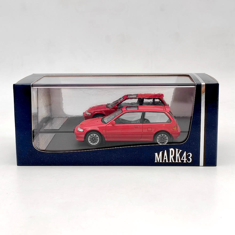 Mark43 1/43 Honda CIVIC Si EF3 avec roue MUGEN CF-48 rouge PM4358SR modèle de voiture jouet en résine cadeau