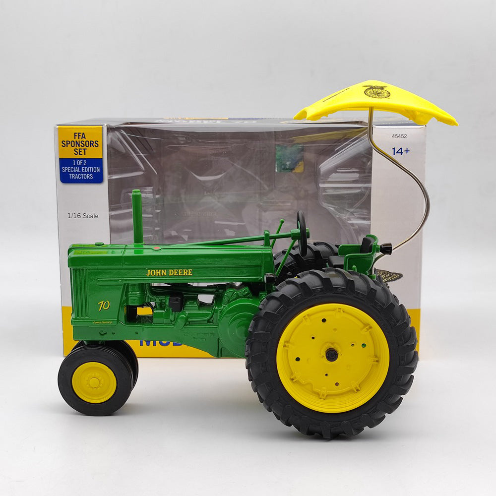 Tracteur John Deere moulé sous pression modèle 70 à l'échelle 1/16 ERTL avec parapluie FFA Édition spéciale cadeau